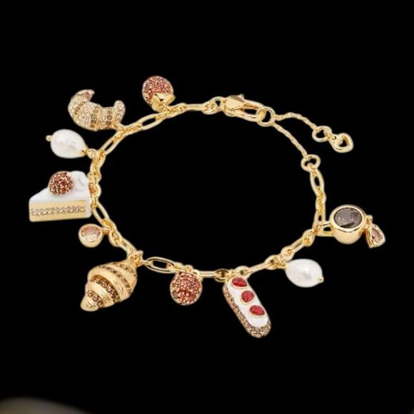 Kate Spade NWT charm bracelet - Patisserie bakery RARE - Picture 2 of 8